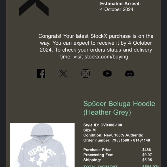 Sp5der Hoodie - Picture 3 of 3
